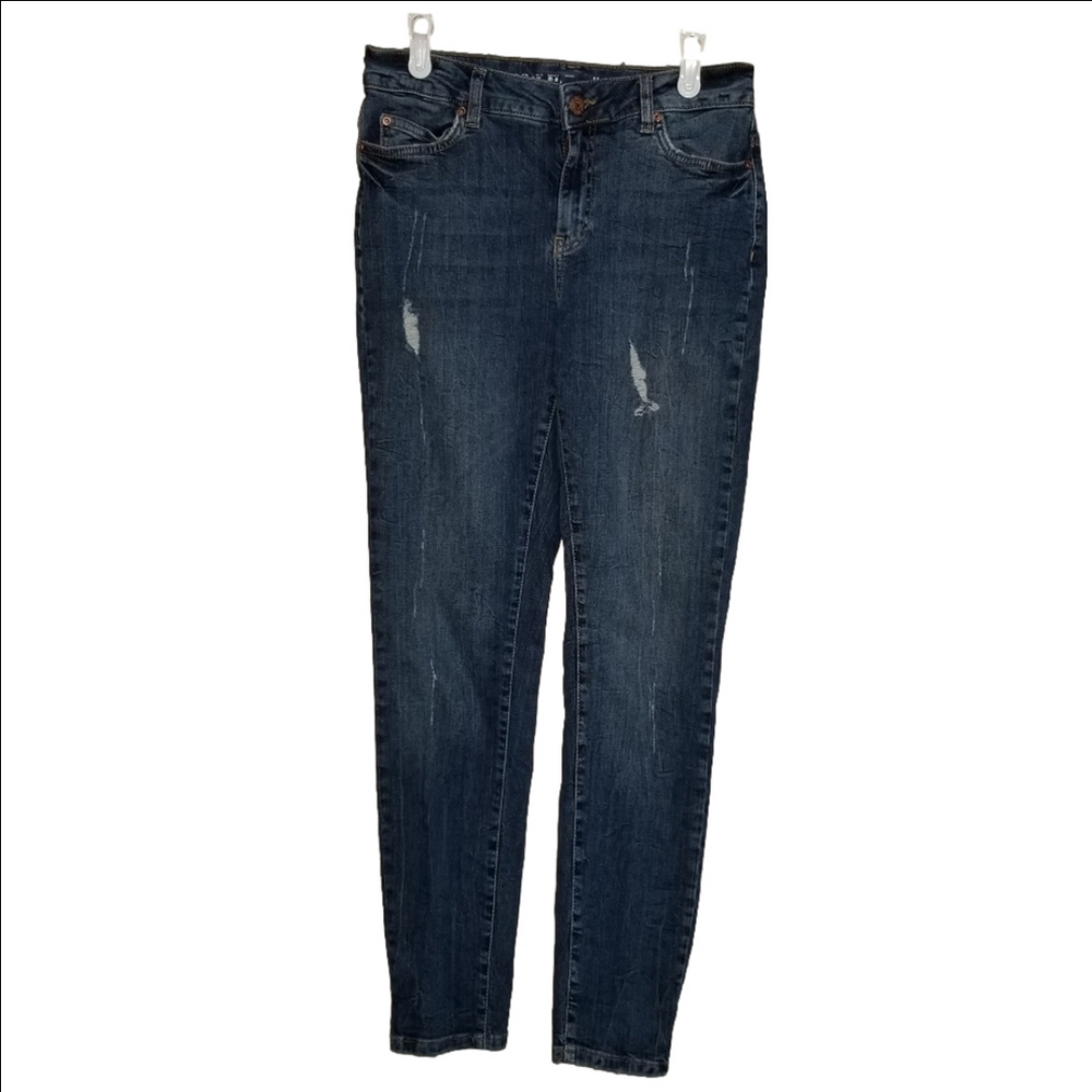 Noisy May Distressed Womens Slim Tapered Straight Jeans Label Reads Size 27